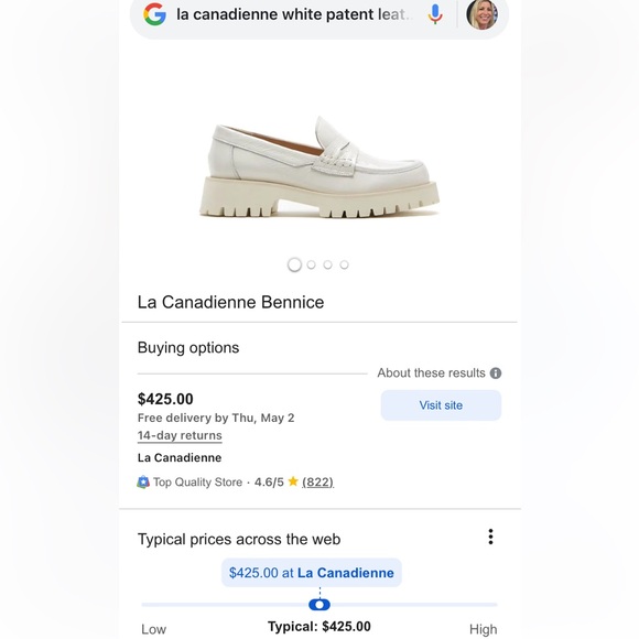 Stark Pure White Patent Leather La Canadienne Penny Loafer - Picture 9 of 9